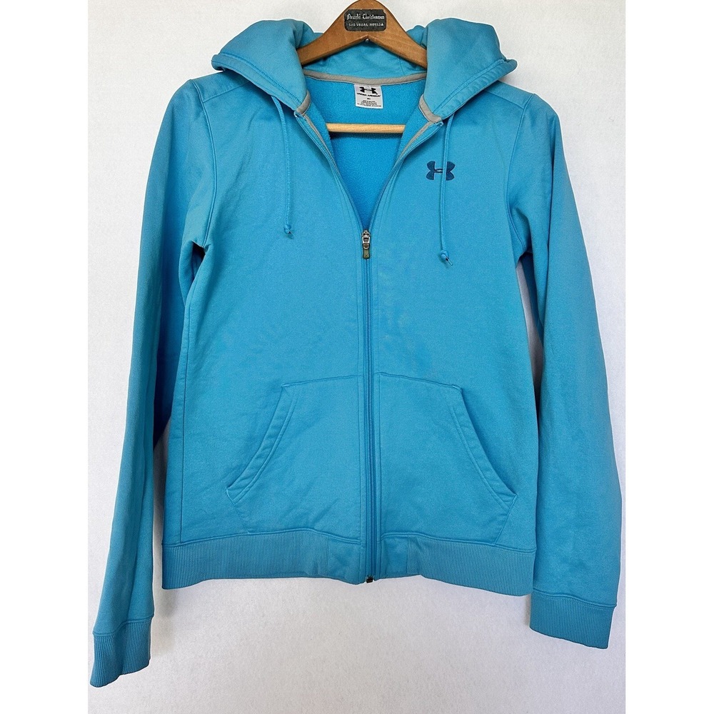 Under Armour Hooded Jacket Teal Aqua Women's Medium Athleisure